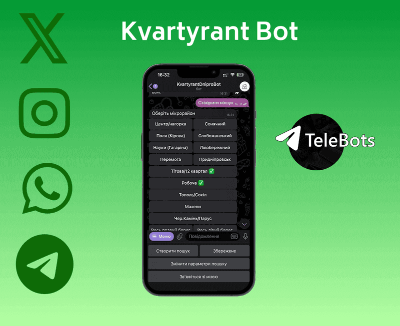 Kvartyrant - бот для пошуку квартир - Веб-сайт | TeleBots
